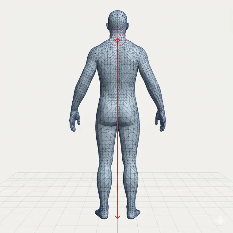 Neck to ankle measurement