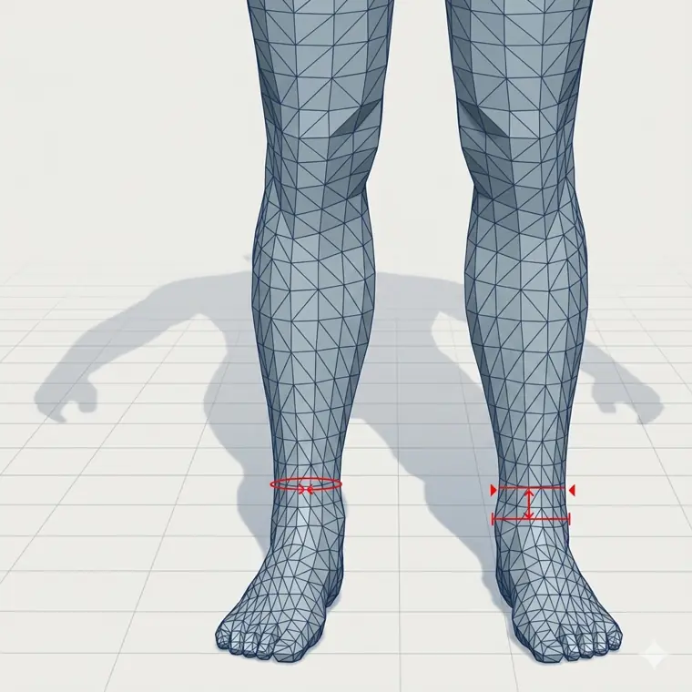 Ankle circumference measurement
