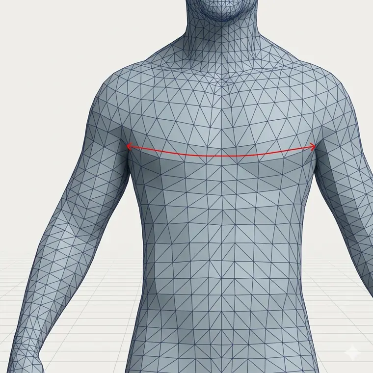 Chest width measurement