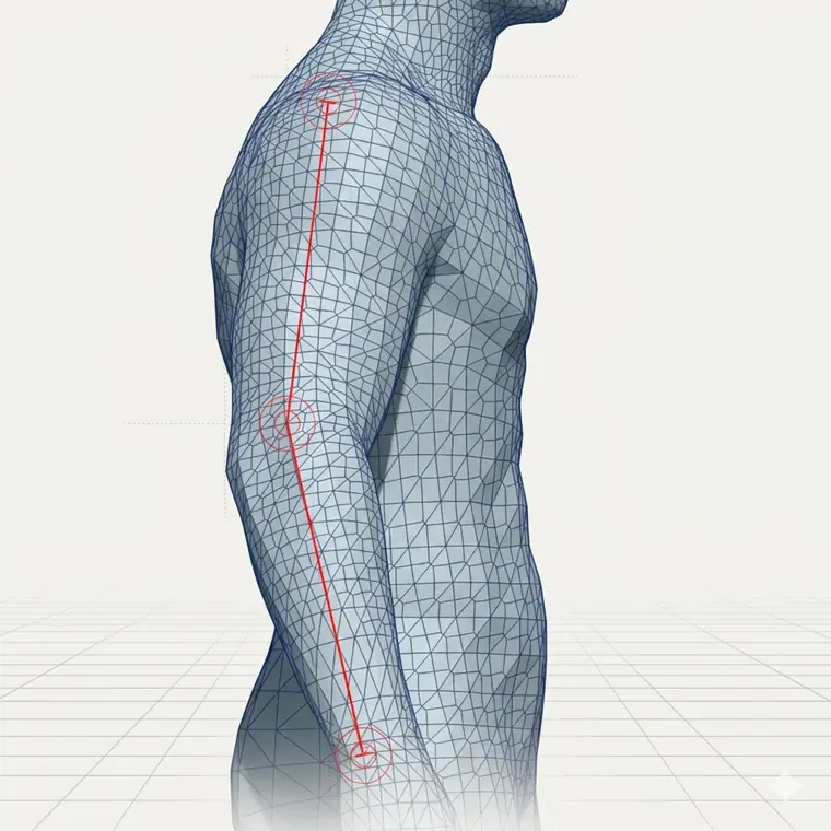 Sleeve length straight arm measurement