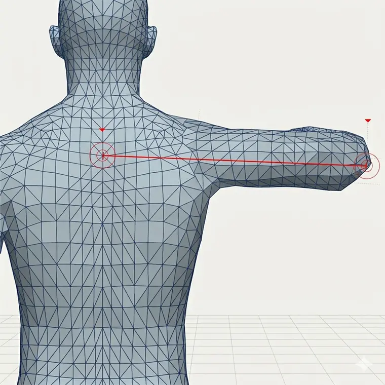 Mid-back to elbow measurement
